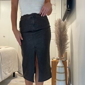 BROWN LEATHER SKIRT 🤎